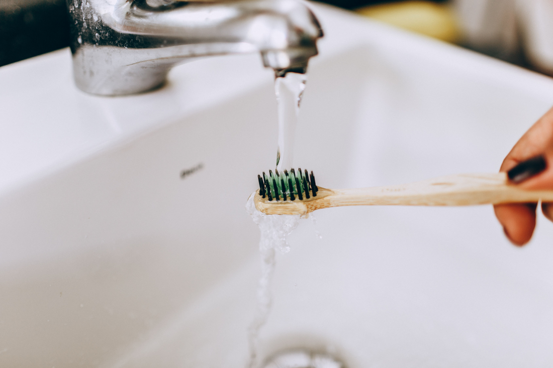 TOOTHBRUSH AND A SINK 